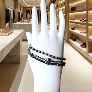 Minimalist Black Bracelets Set